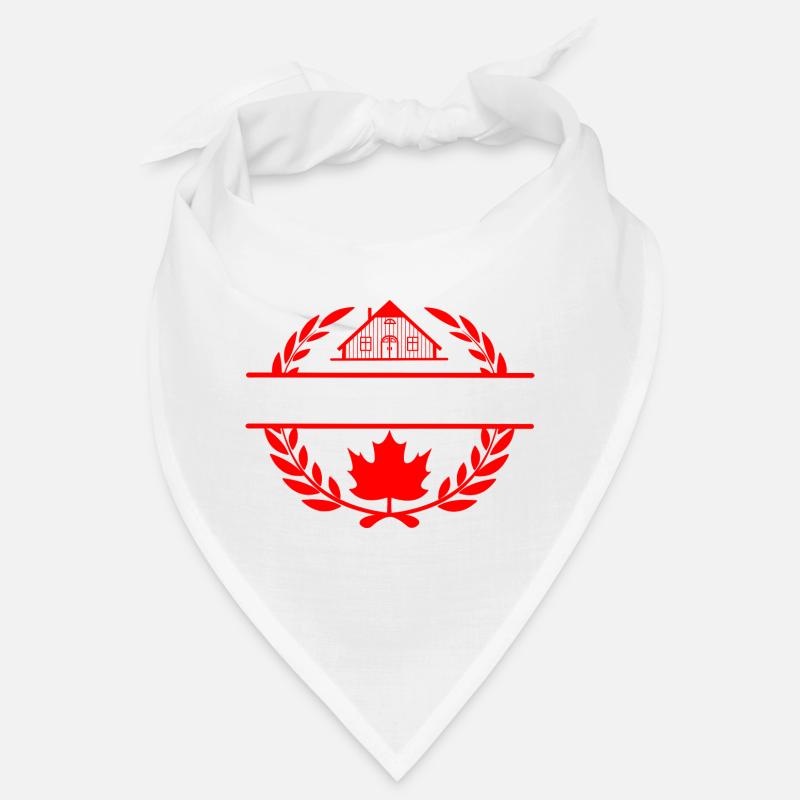 Canada maple leaf farm laurel wreath Bandana