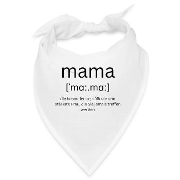 MAMA Lautschrift - Bandana - Weiß - Vorne