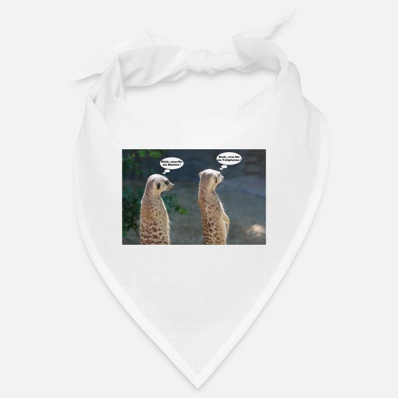 Erdmännchen - Bandana - Weiß
