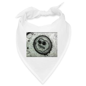 Planetengesicht mit Sonnenbrille - Bandana - Weiß - Vorne