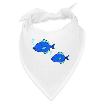 fische comic - Bandana - Weiß - Vorne