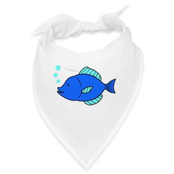 fisch comic - Bandana - Weiß - Vorne