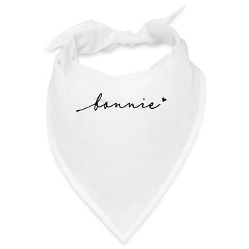 Bonnie Schreibschrift Name - Bandana - Weiß - Vorne