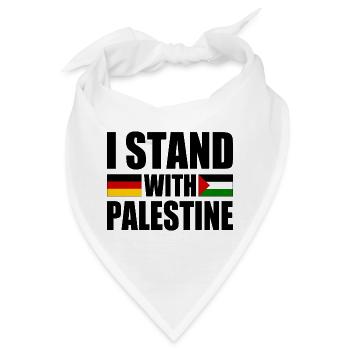 I stand with palestine - Bandana - Weiß - Vorne