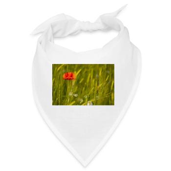 Mohnblume im Kornfeld - Bandana - Weiß - Vorne