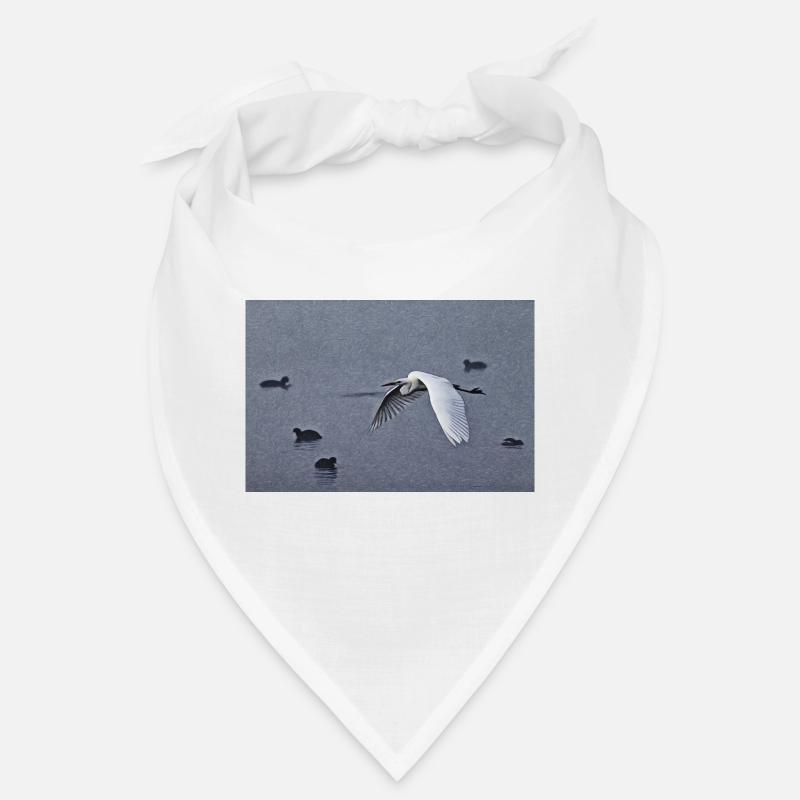 Great egrets in flight Bandana
