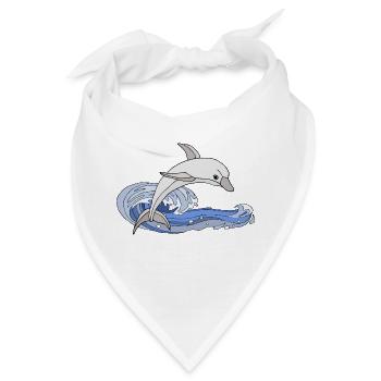 Delfin - Bandana - Weiß - Vorne