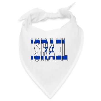 Israel in Nationalfarben - Bandana - Weiß - Vorne