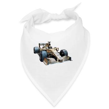 Rennwagen sind extrem aerodynamisch - Bandana - Weiß - Vorne