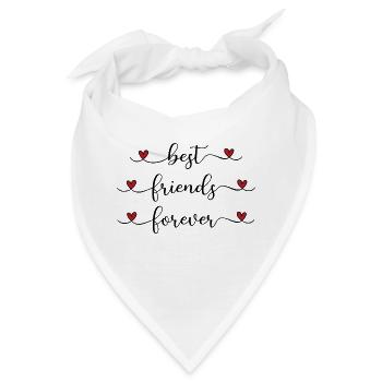 Beste Freunde - Bandana - Weiß - Vorne
