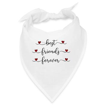 beste Freunde - Bandana - Weiß - Vorne
