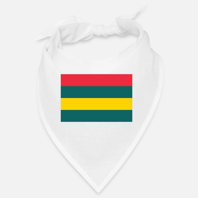 Insel Mauritius / Flagge von Mauritius - Bandana - Weiß