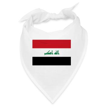 Flagge des Irak / Drapeau Irak - Bandana - Weiß - Vorne