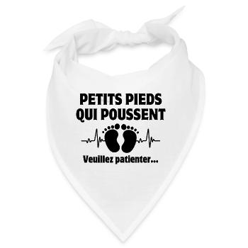 Werdender Vater, werdende Mutter, werdendes Baby - Bandana - Weiß - Vorne