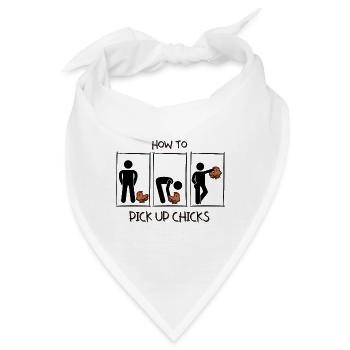 Wie man Mädchen aufreißt - How to pick up chicks. - Bandana - Weiß - Vorne