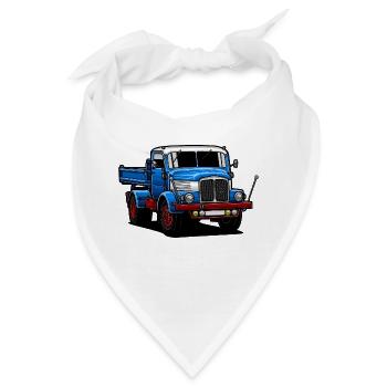 IFA S4000 | DDR | LKW // Illustration - Bandana - Weiß - Vorne