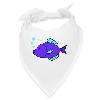fisch comic - Bandana - Weiß - Vorne
