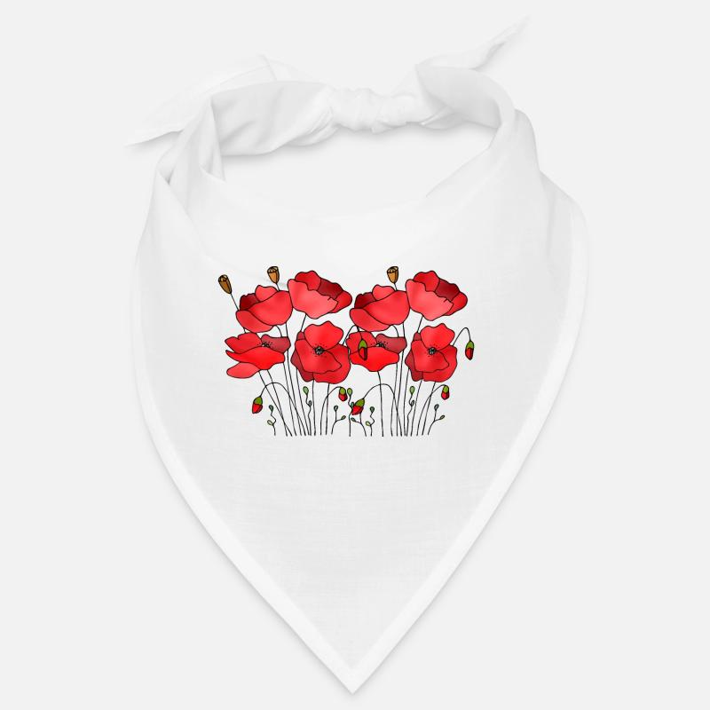 Blumen - Bandana - Weiß