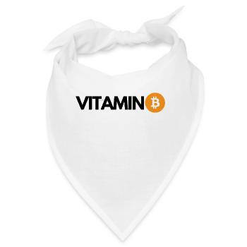 Krypto VITAMIN B Bitcoin BTC - Bandana - Weiß - Vorne
