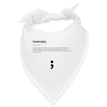 semicolon - Bandana - Weiß - Vorne