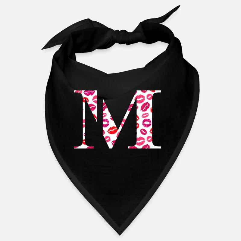 Lettre m bisous Bandana