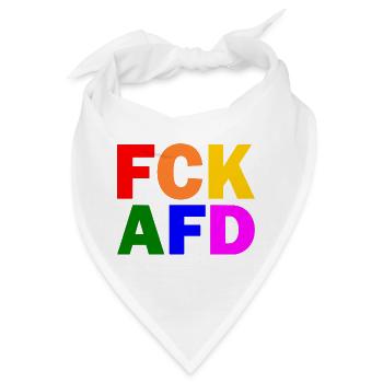 Fck afd - Bandana - Weiß - Vorne
