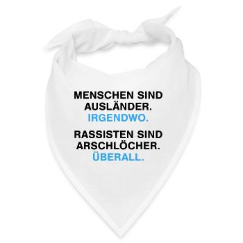 Menschen sind Ausländer - Bandana - Weiß - Vorne
