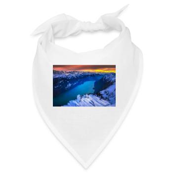WINTER ALPEN SEE - Bandana - Weiß - Vorne