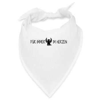 Für immer im Herzen - Bandana - Weiß - Vorne