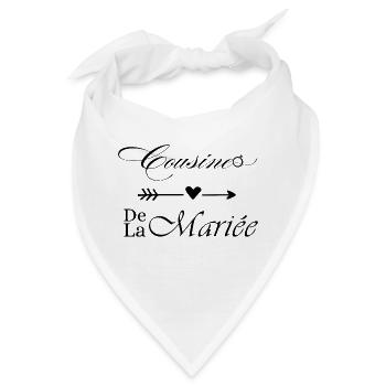 Cousin der Braut - Bandana - Weiß - Vorne