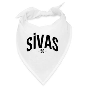 Sivas 58 Türkei Turkiye Geschenk Urlaub TR Türk - Bandana - Weiß - Vorne