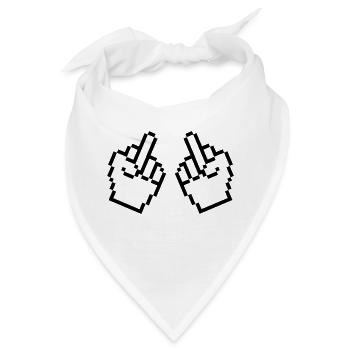 mittelfinger pixel - Bandana - Weiß - Vorne