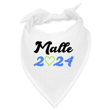 malle 2024 heart - Bandana - Weiß - Vorne