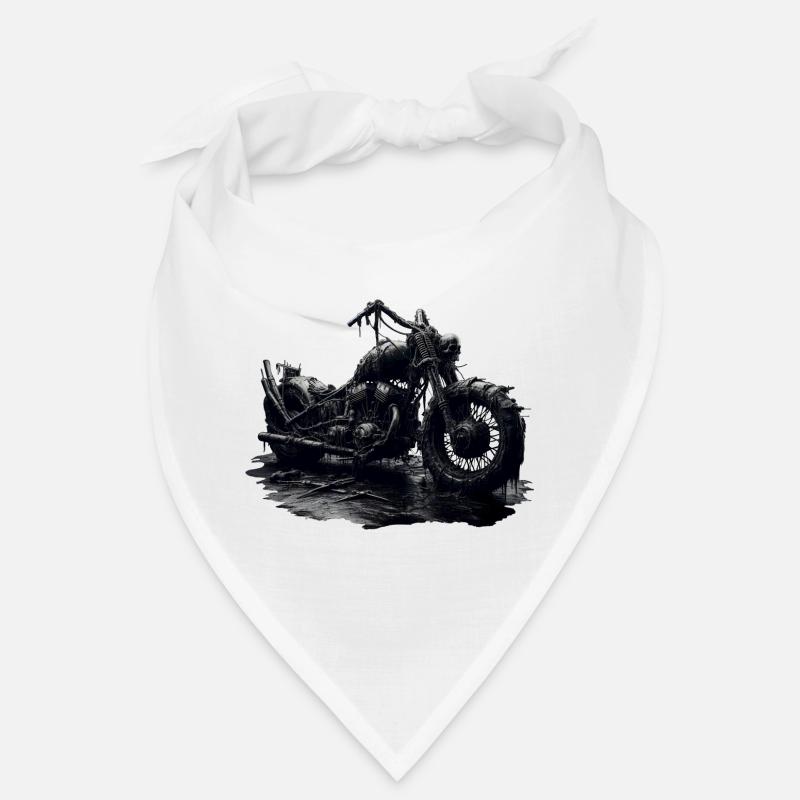 Rusty Apocalypse Motorcycle - Dark Fantasy Skull Bandana