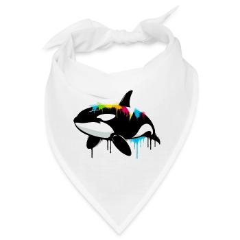 Schwertwal - Bandana - Weiß - Vorne