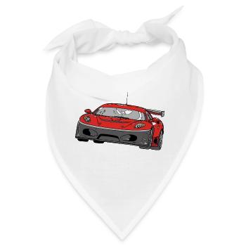 sportcar red - Bandana - Weiß - Vorne