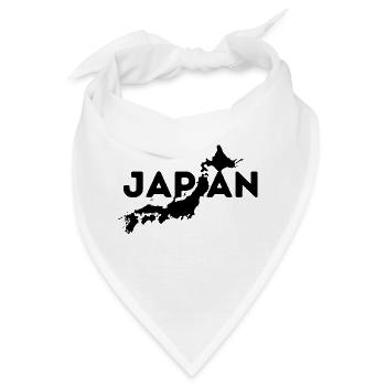 Japan Geografische Karte des Landes - Bandana - Weiß - Vorne