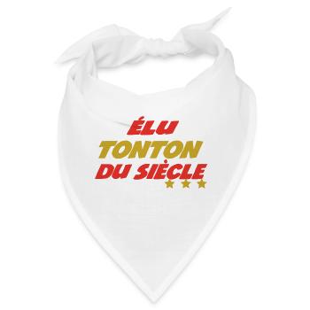 Zum TONTON des Jahrhunderts gewählt - Bandana - Weiß - Vorne
