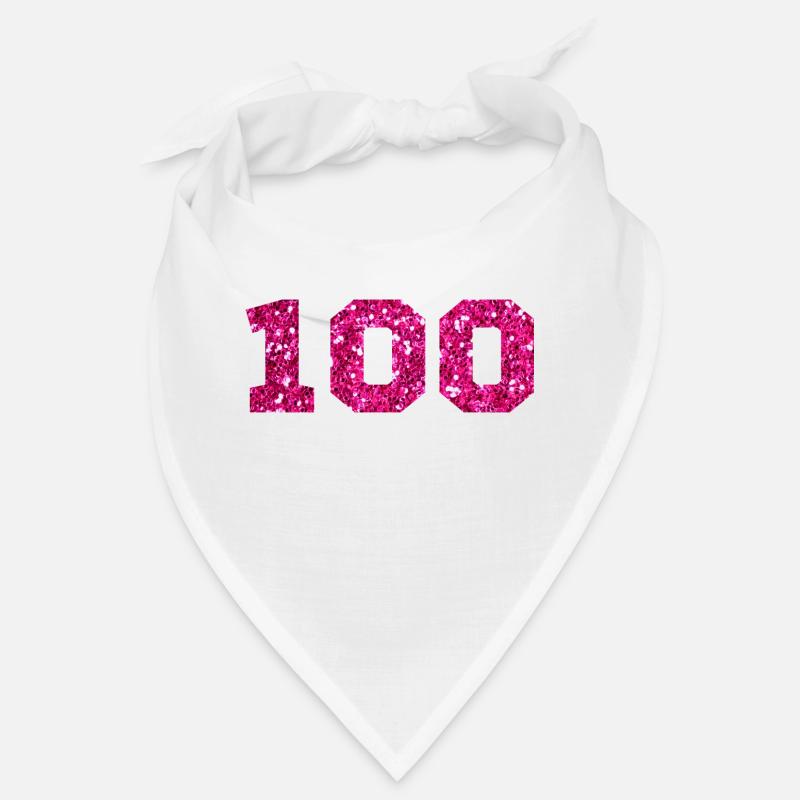 Numéro 100 paillettes rose - 100e anniversaire Bandana