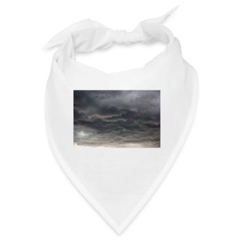 Dunkle Wolkenformationen im Sturm - Bandana - Weiß - Vorne