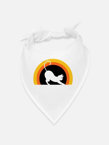 Chat > graphique vectoriel ! Chat - Bandana - blanc - Devant