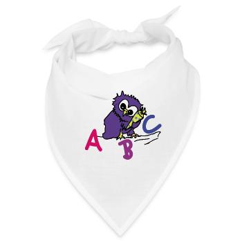 ABC Eule - Bandana - Weiß - Vorne