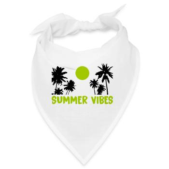 summer vibes - Bandana - Weiß - Vorne