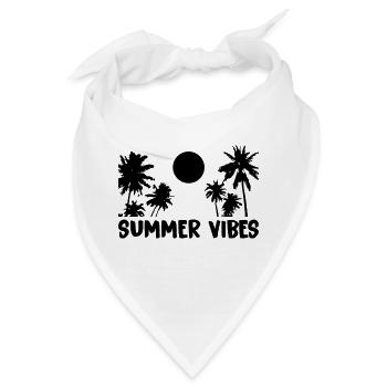 summer vibes - Bandana - Weiß - Vorne