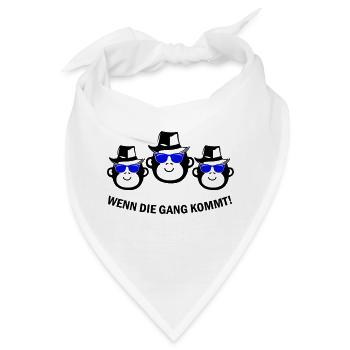 affen gang - Bandana - Weiß - Vorne