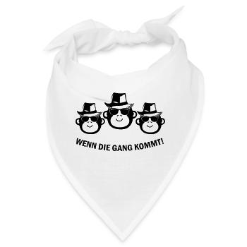 affen gang - Bandana - Weiß - Vorne