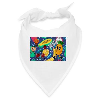 Enjoy Fruits - Sommerdesign - Bandana - Weiß - Vorne