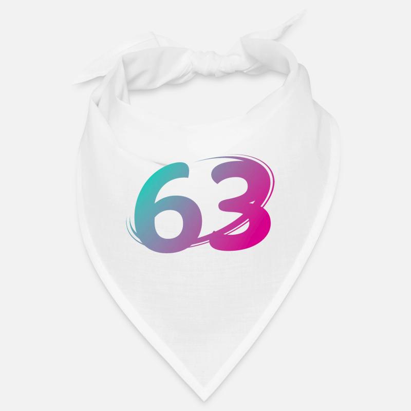 Numéro 63 multicolore Bandana