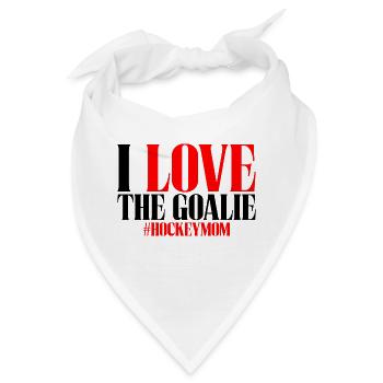 I Love The Goalie #hockeymom - Bandana - Weiß - Vorne