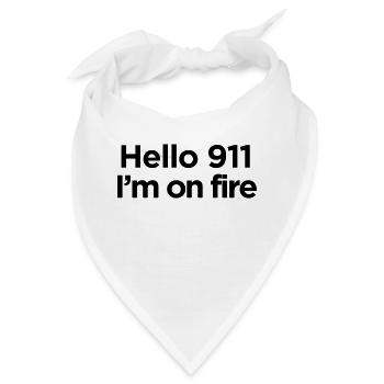 ICH BIN IN FLAMMEN - Bandana - Weiß - Vorne